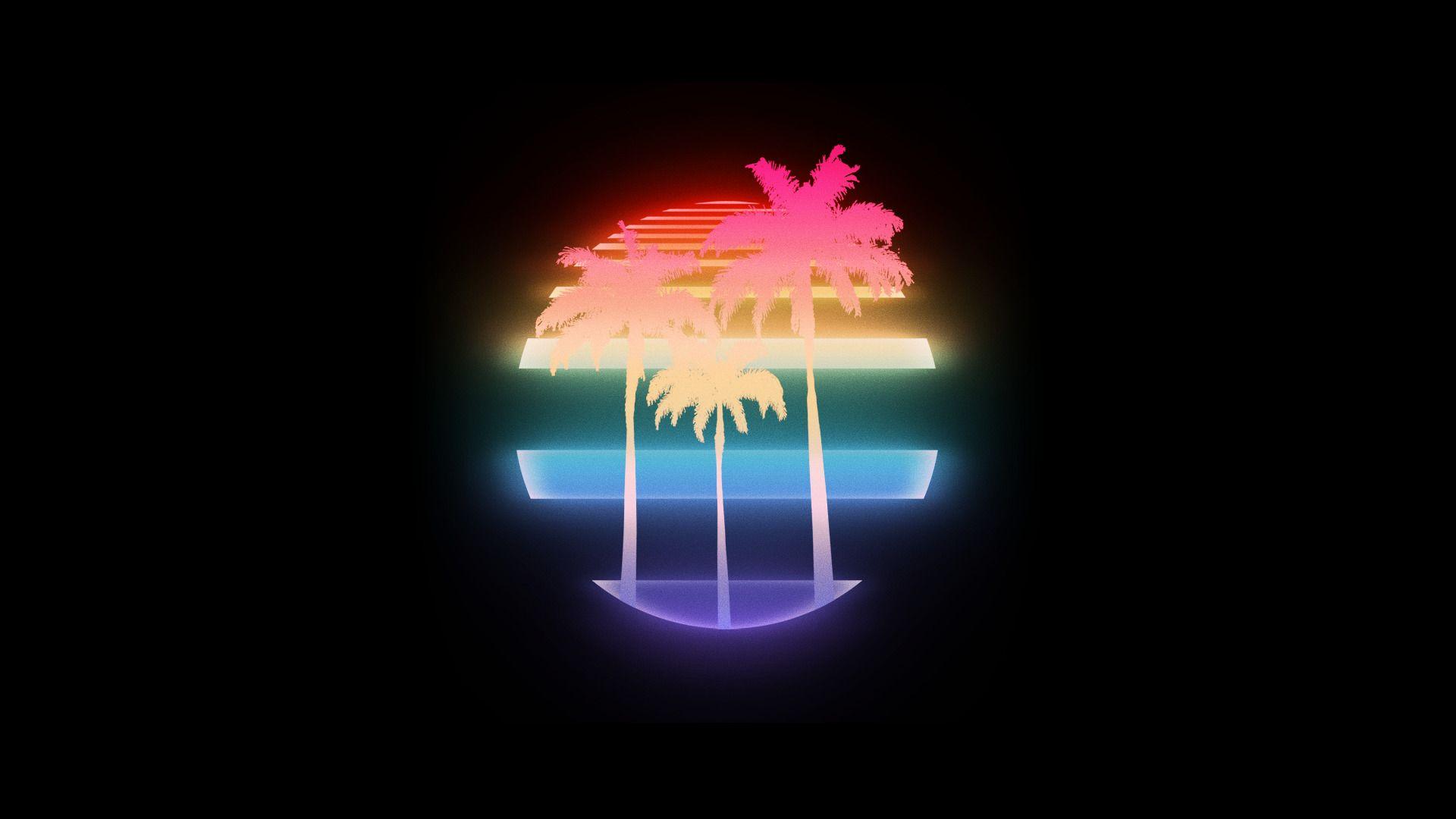 Neon Retro Beach Wallpapers