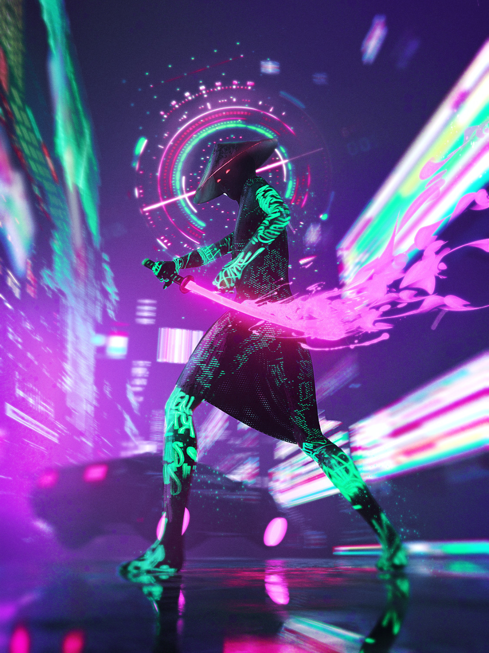 Neon Samurai Wallpapers