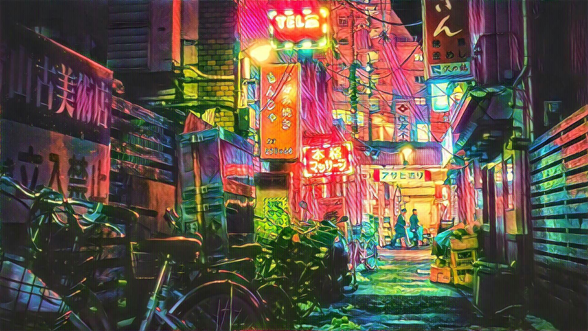 Neon Tokyo Phone Wallpapers