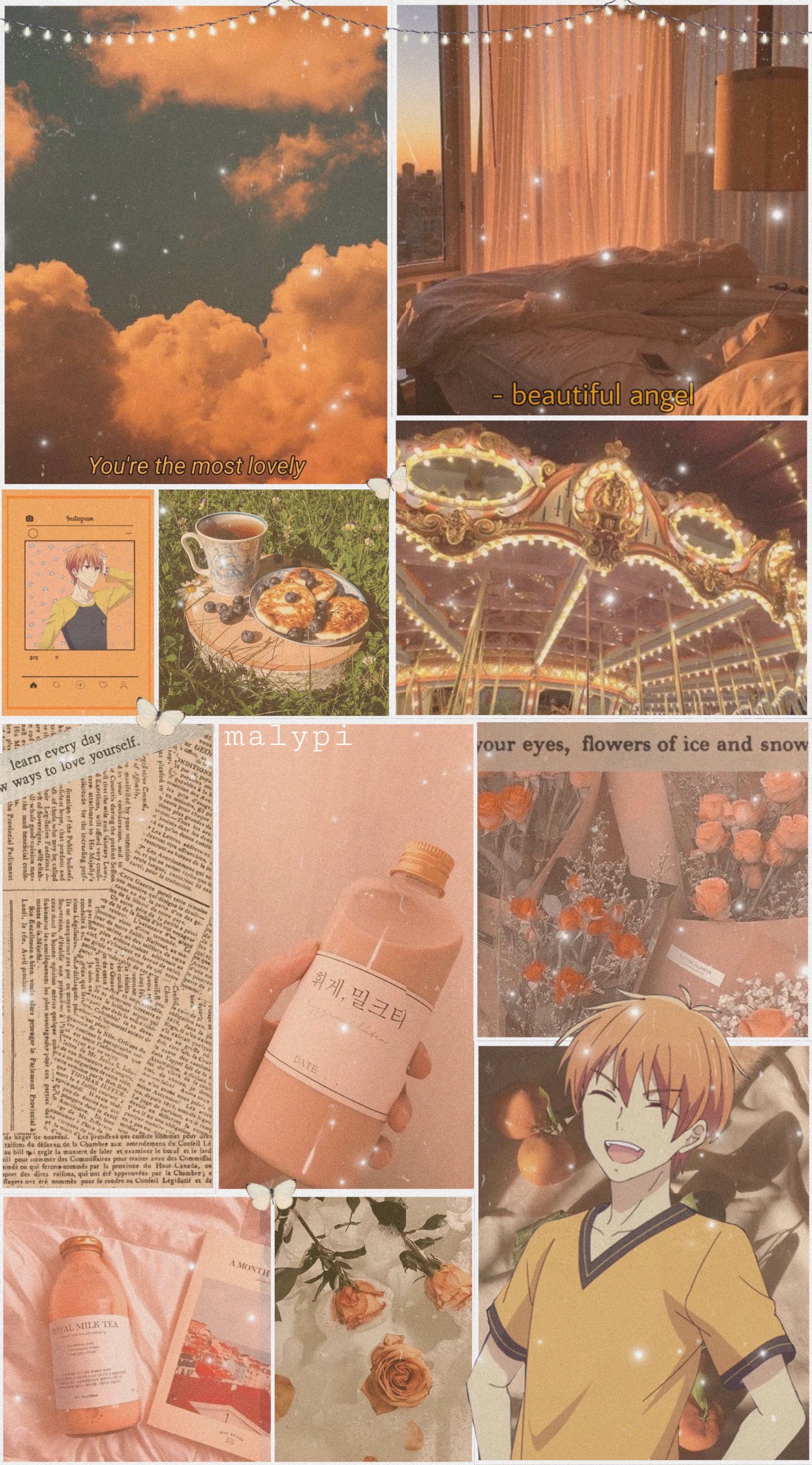 Orange Aesthetic Anime Wallpapers