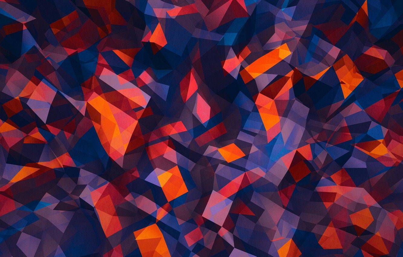 Orange Geometric Wallpapers