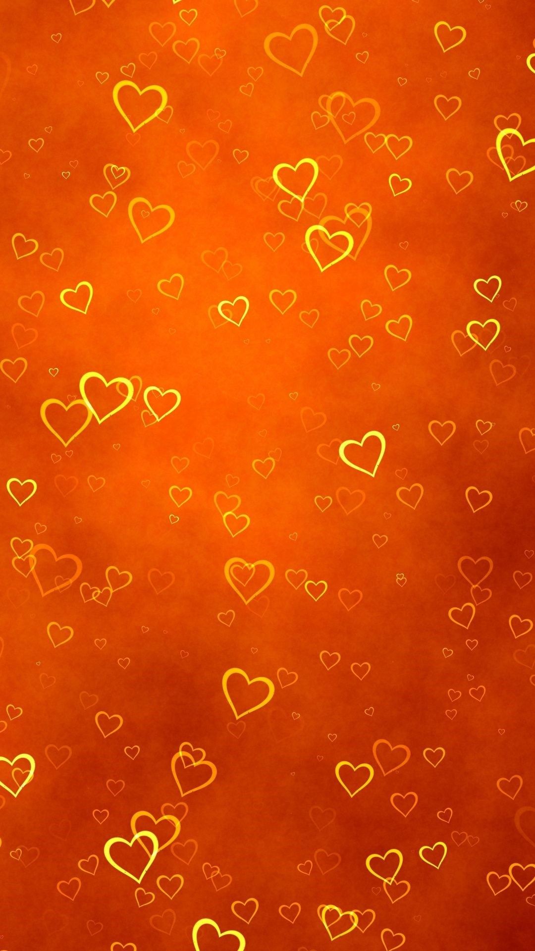 Orange Heart Wallpapers