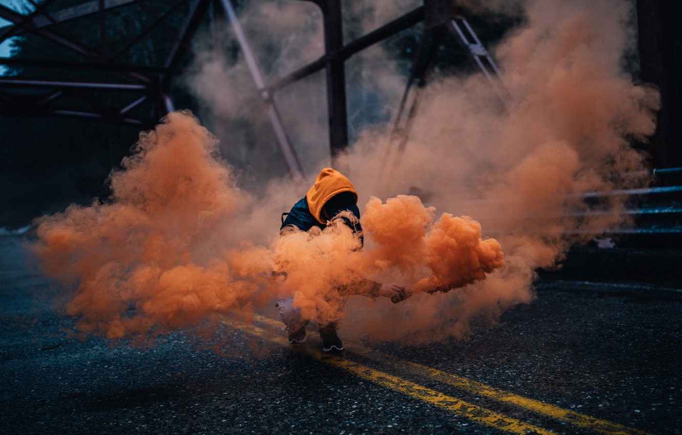 Orange Smoke Wallpapers