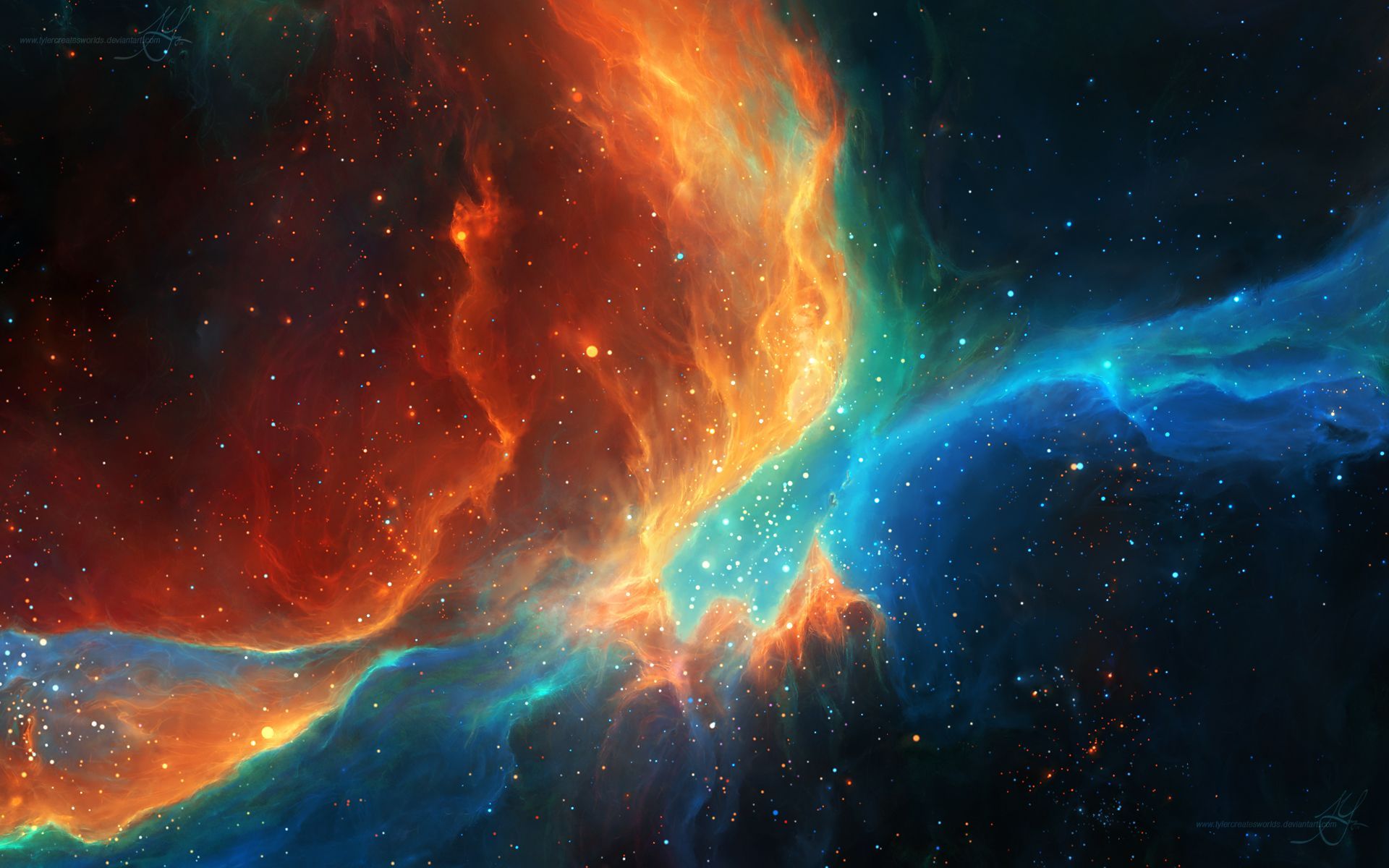 Orange Space Wallpapers