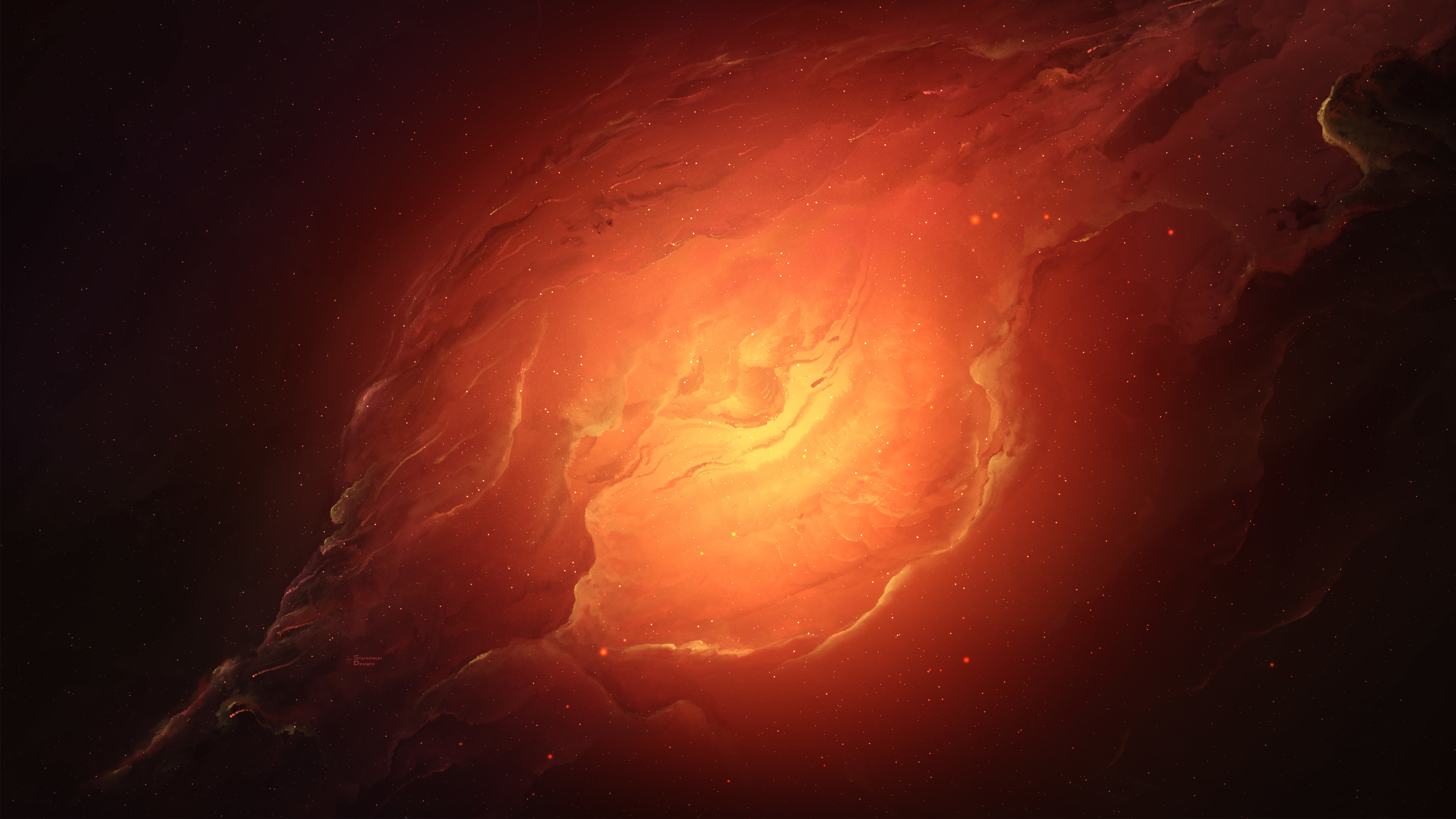 Orange Space Wallpapers