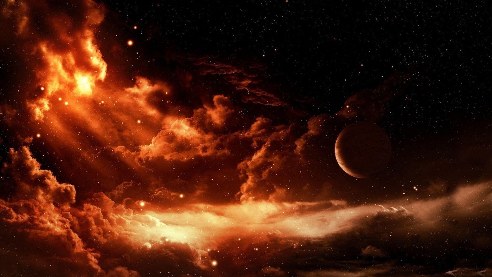 Orange Space Wallpapers