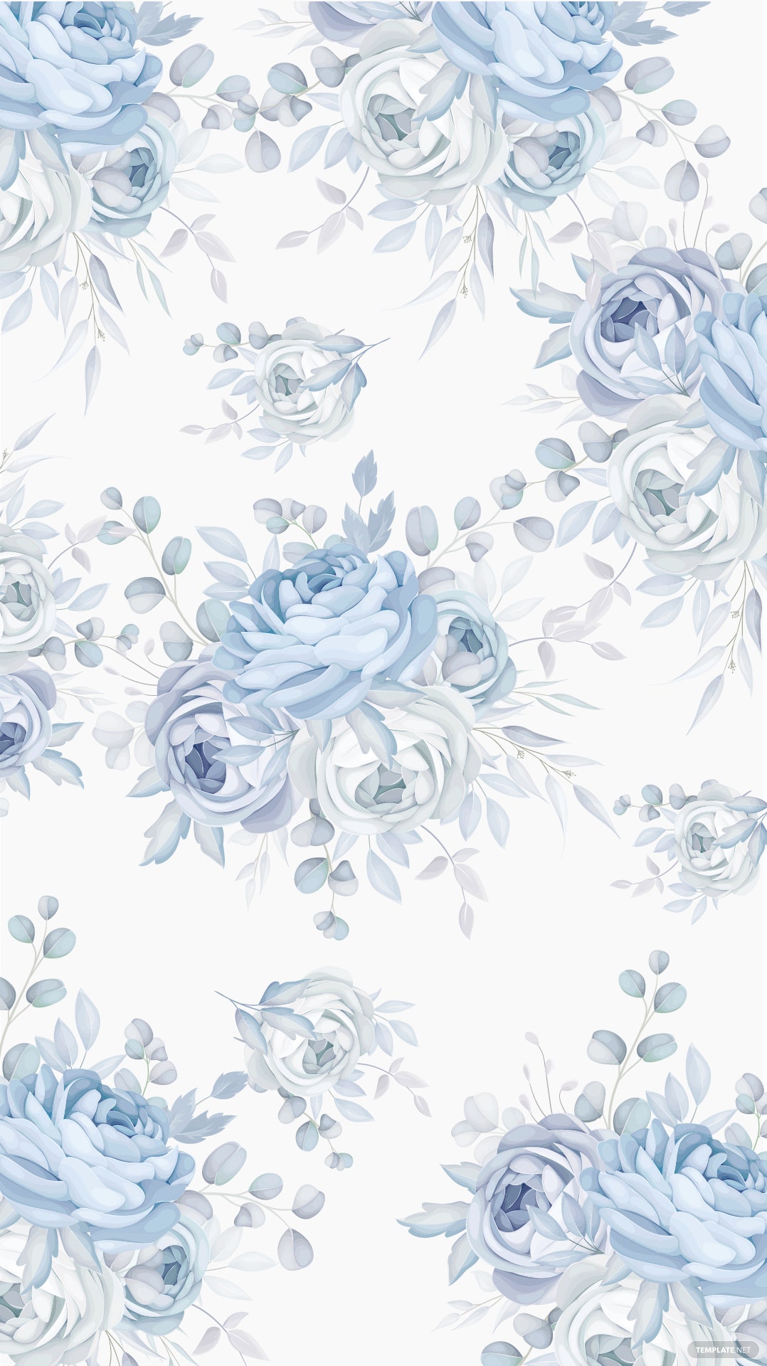 Pastel Blue Flower Wallpapers