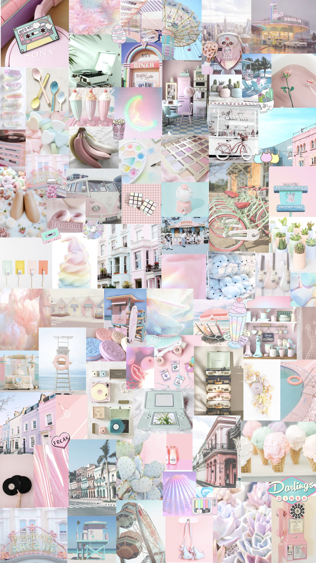 Pastel Collage Wallpapers