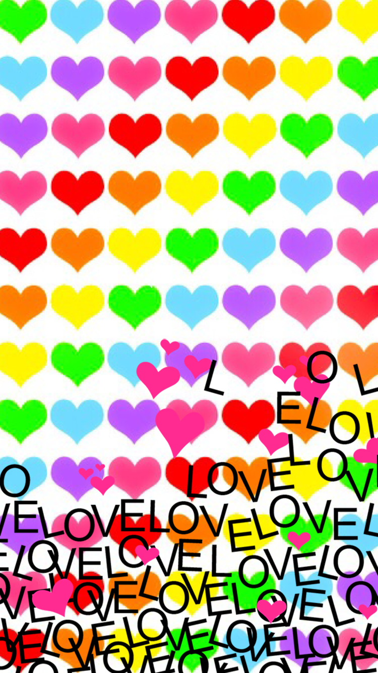 Pastel Rainbow Heart Wallpapers