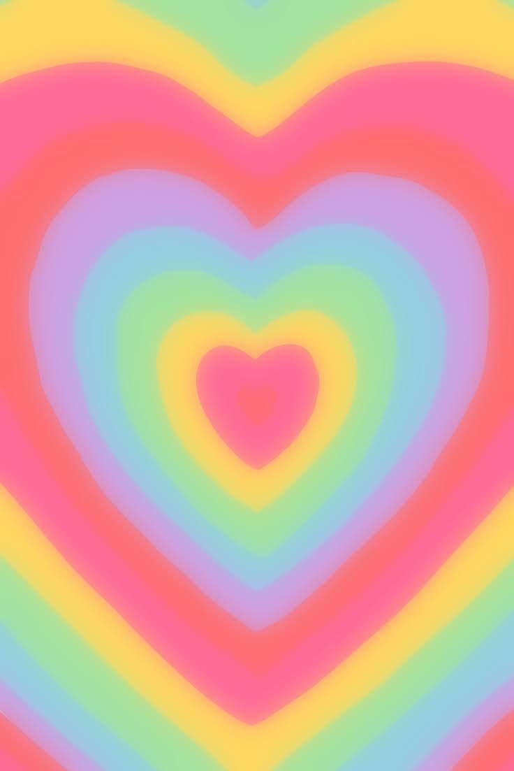 Pastel Rainbow Heart Wallpapers