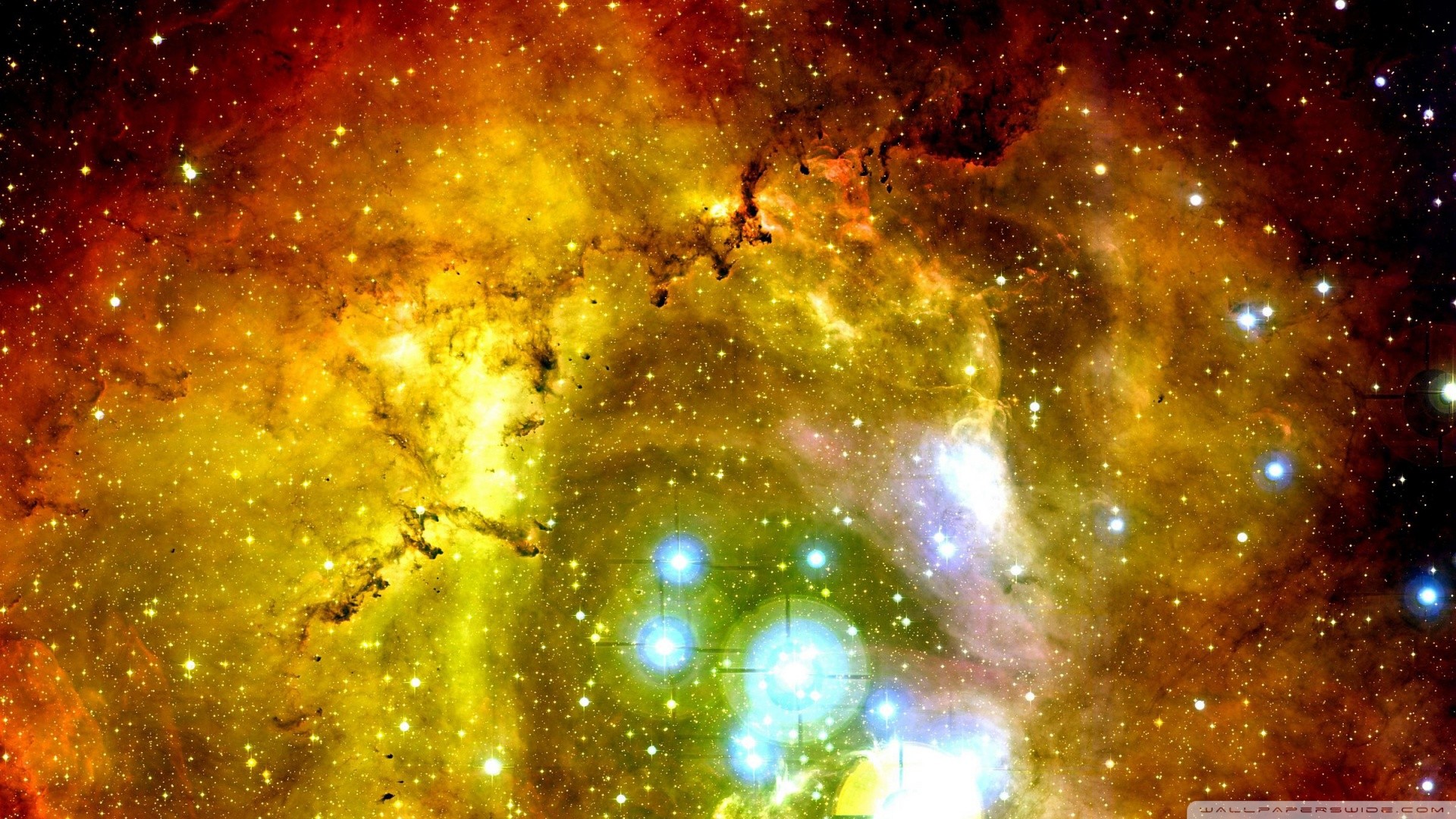 Pastel Yellow Galaxy Wallpapers