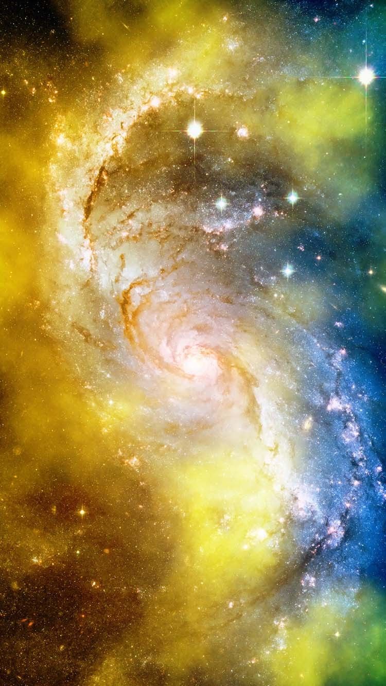 Pastel Yellow Galaxy Wallpapers