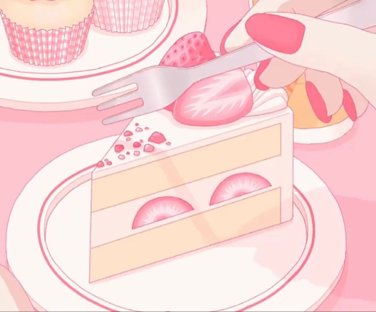 Pink Aesthetic Anime Food Wallpapers