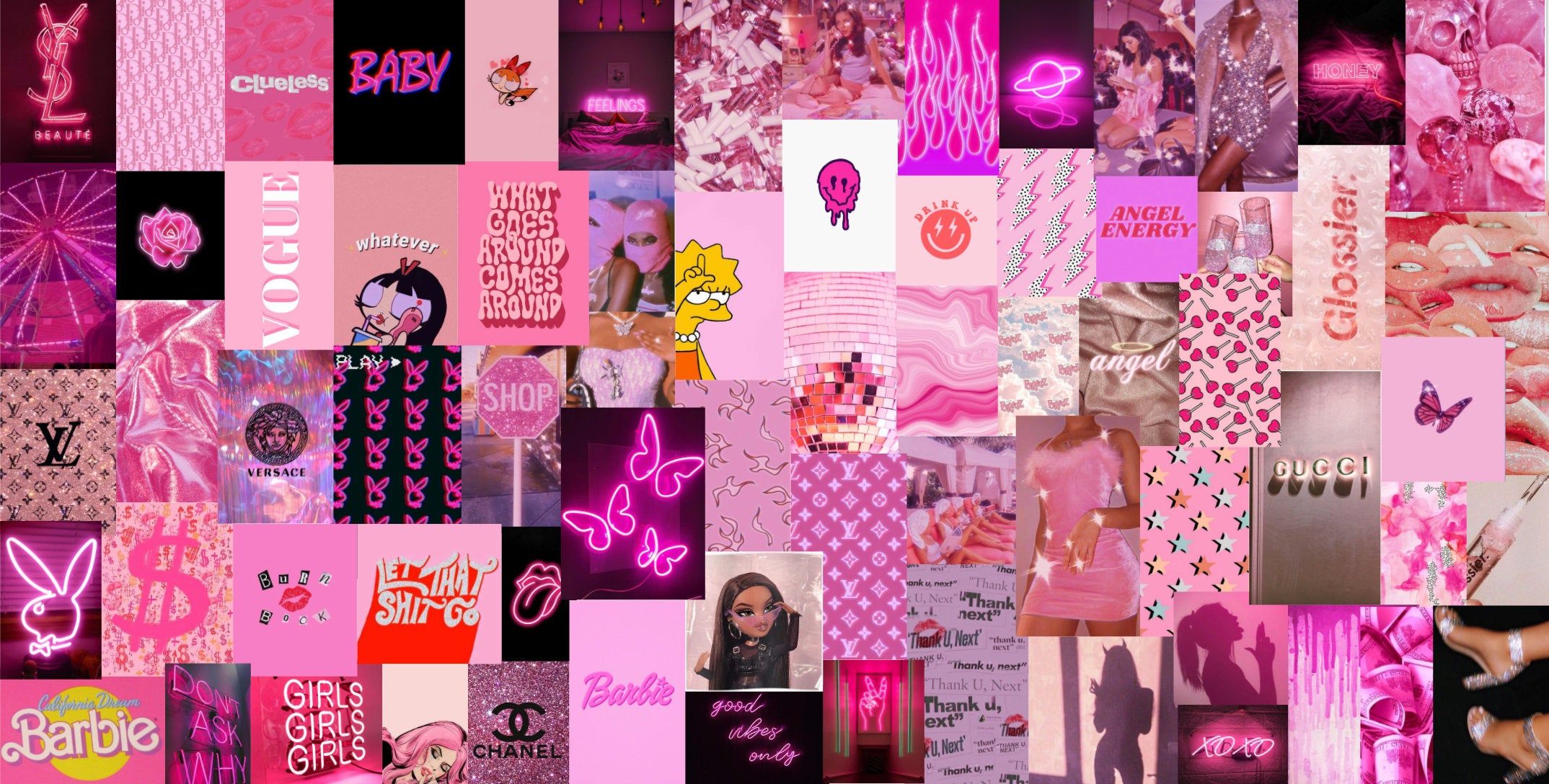 Pink Aesthetic Collage Wallpapers