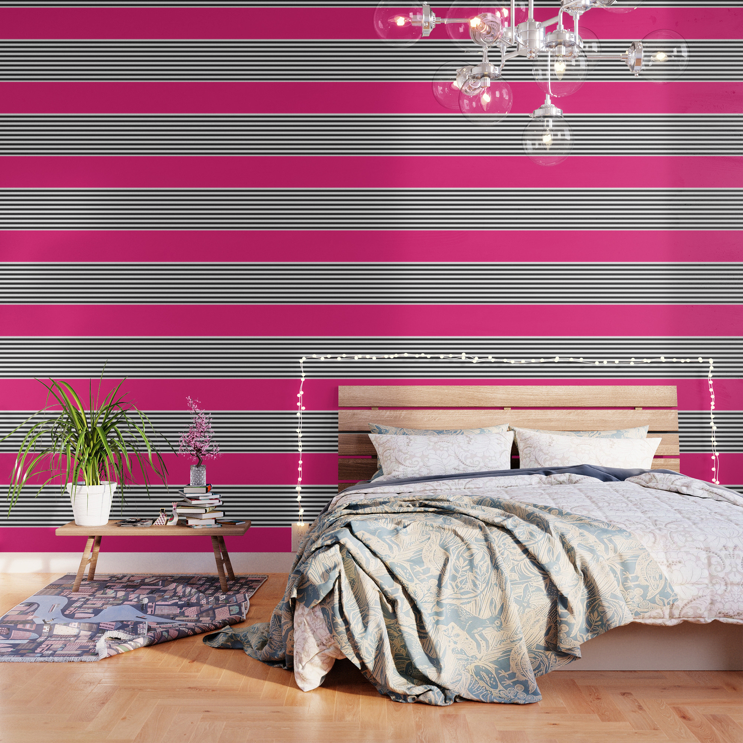 Pink And Black Stripe Wallpapers