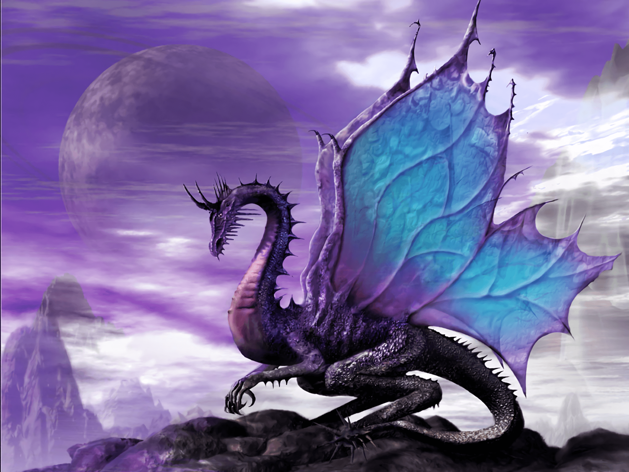 Pink And Purple Dragon Wallpapers