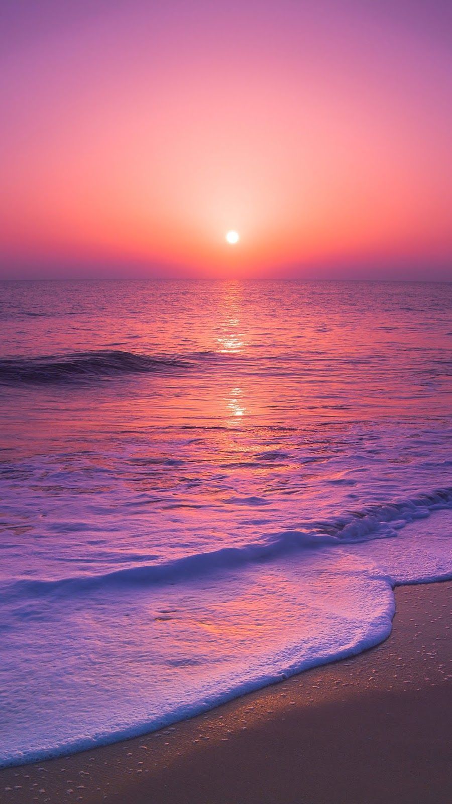 Pink Beach Sunset Iphone Wallpapers