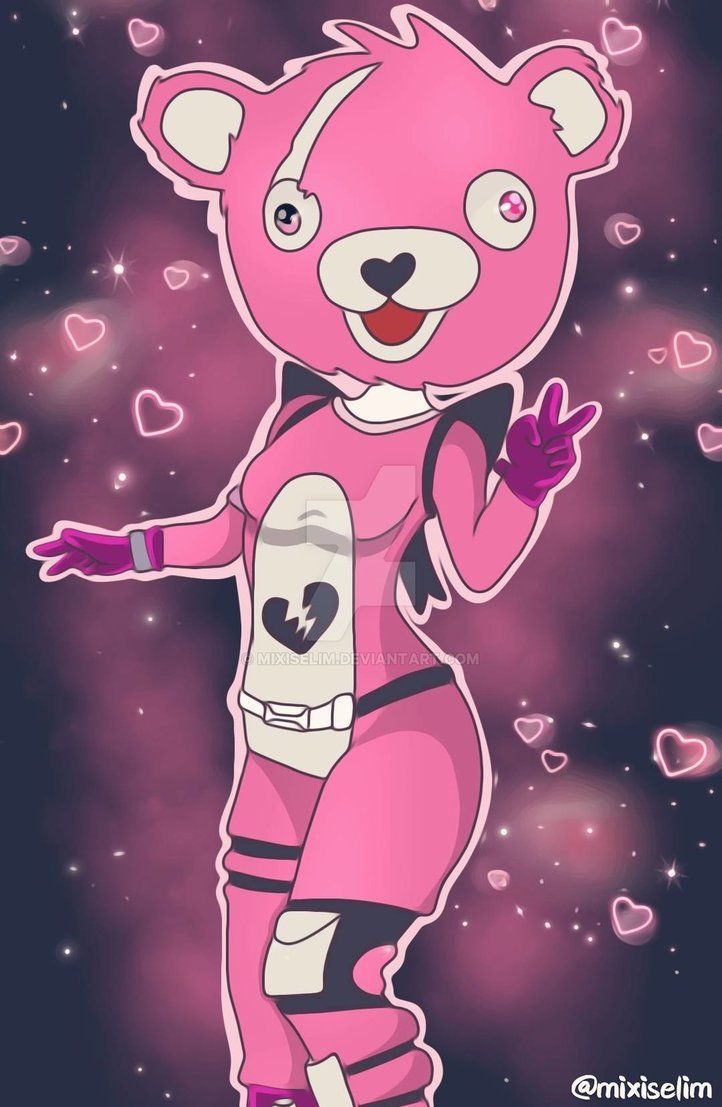 Pink Bear Fortnite Wallpapers