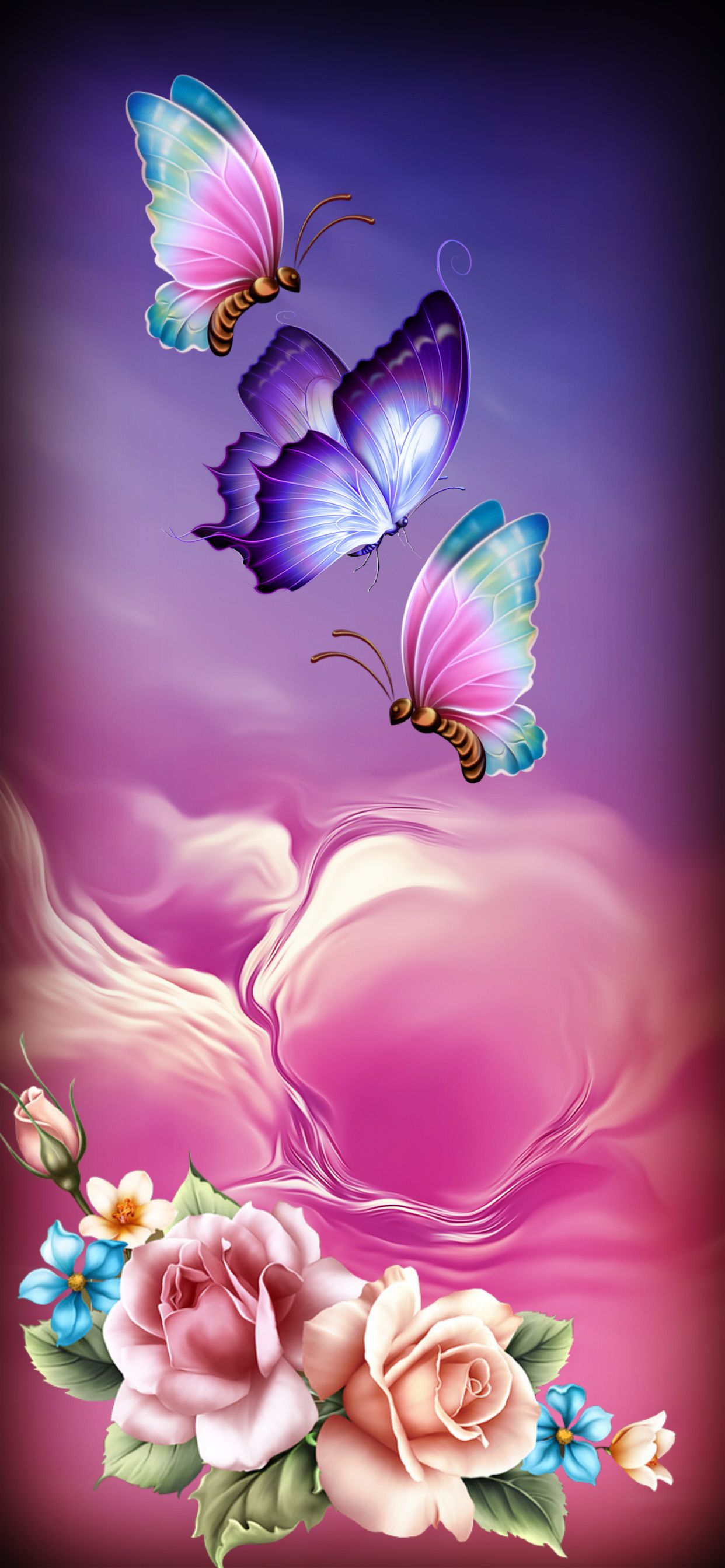 Pink Butterfly Phone Wallpapers