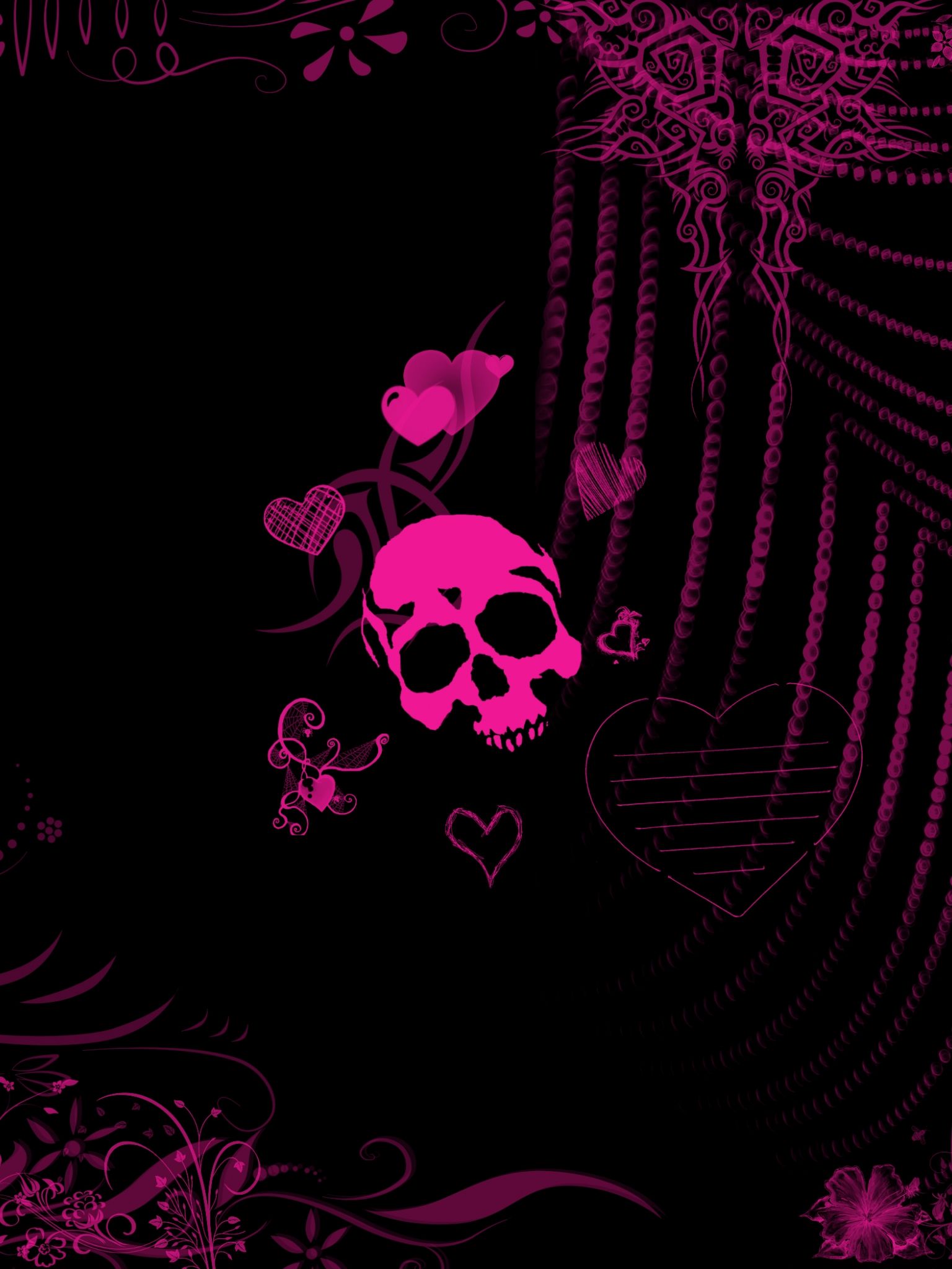 Pink Camo Skull Wallpapers