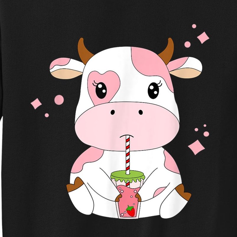 Pink Cow Strawberry Milk Kawaii Wallpapers