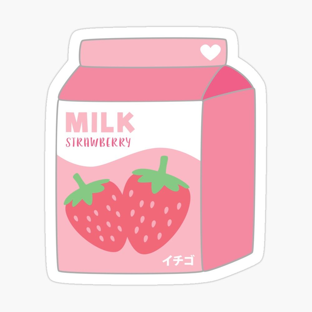 Pink Cow Strawberry Milk Kawaii Wallpapers