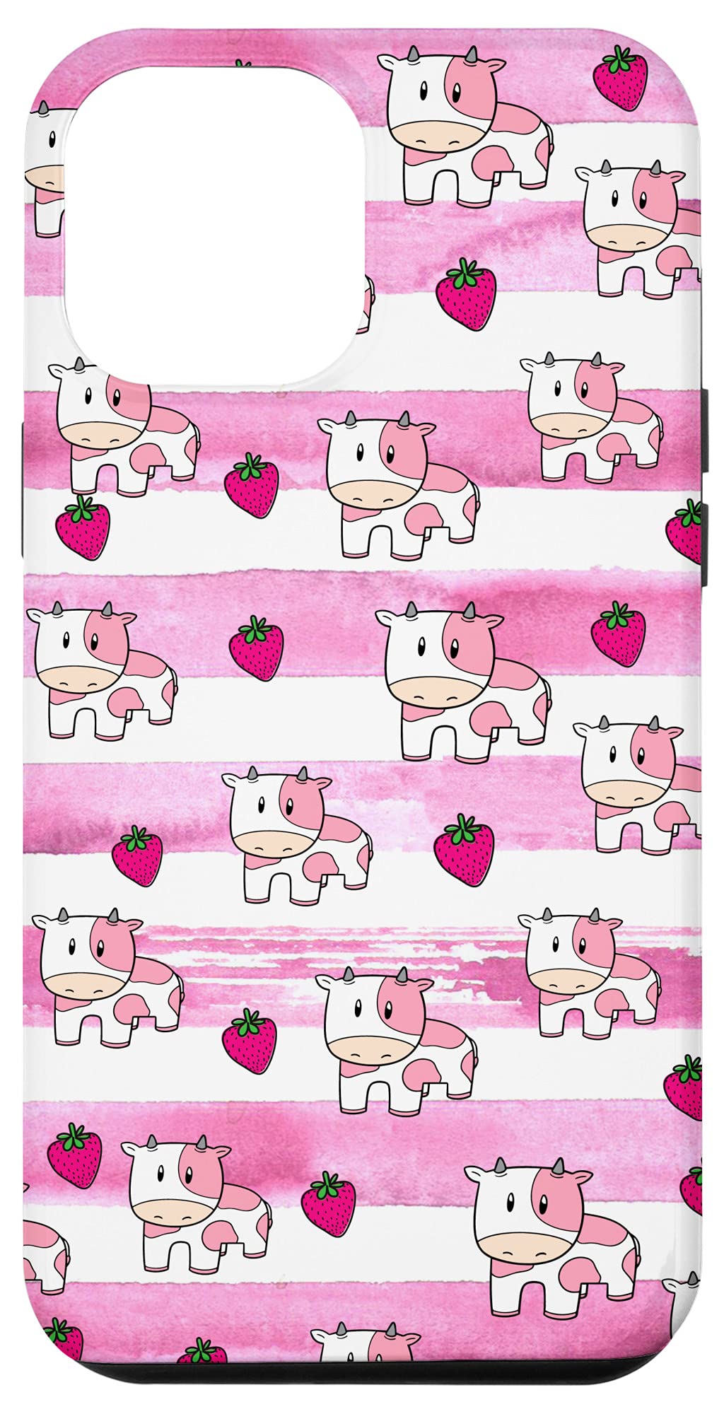 Pink Cow Strawberry Milk Kawaii Wallpapers