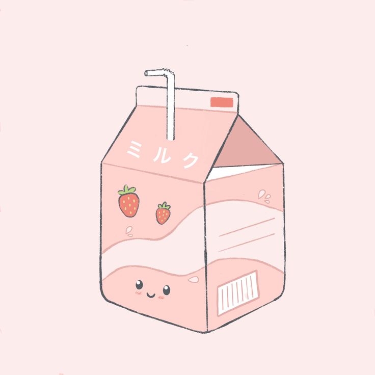 Pink Cow Strawberry Milk Kawaii Wallpapers