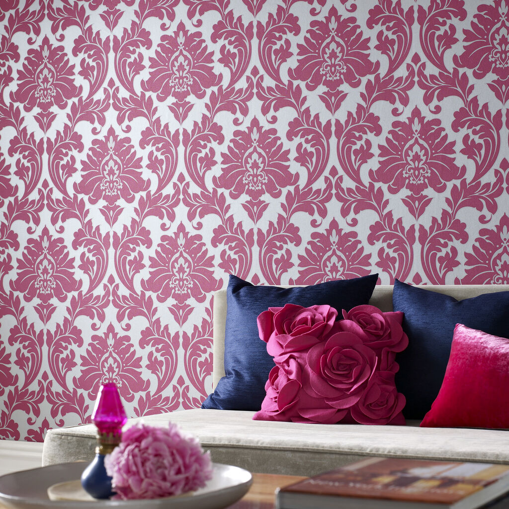 Pink Damask Wallpapers