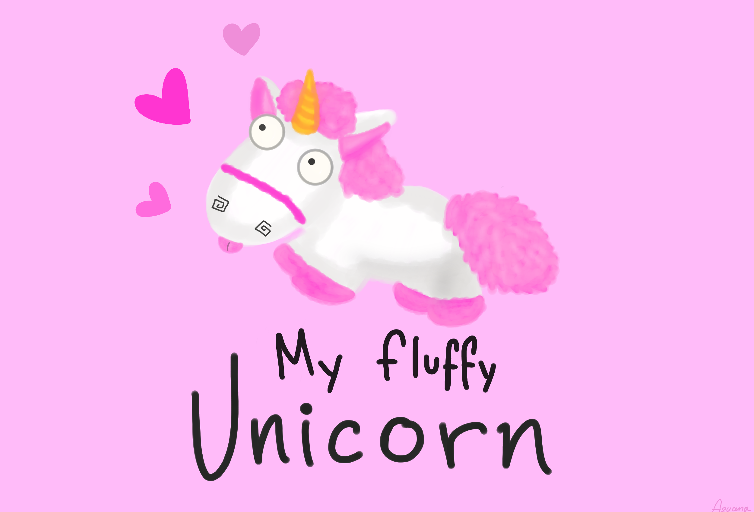 Pink Fluffy Unicorn Wallpapers