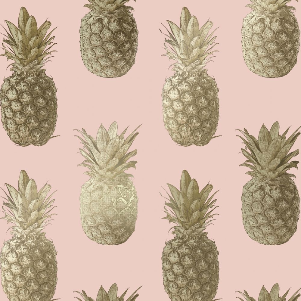 Pink Gold Pineapple Wallpapers