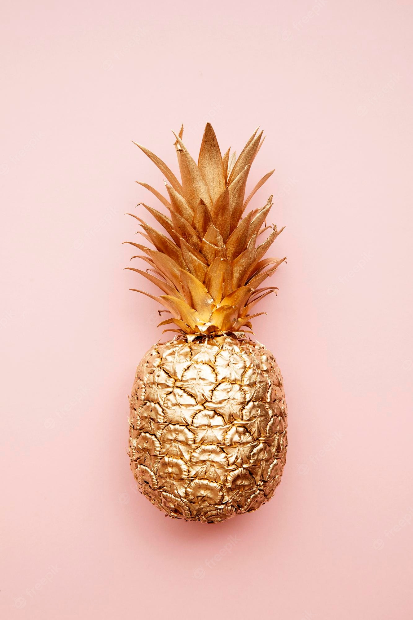 Pink Gold Pineapple Wallpapers