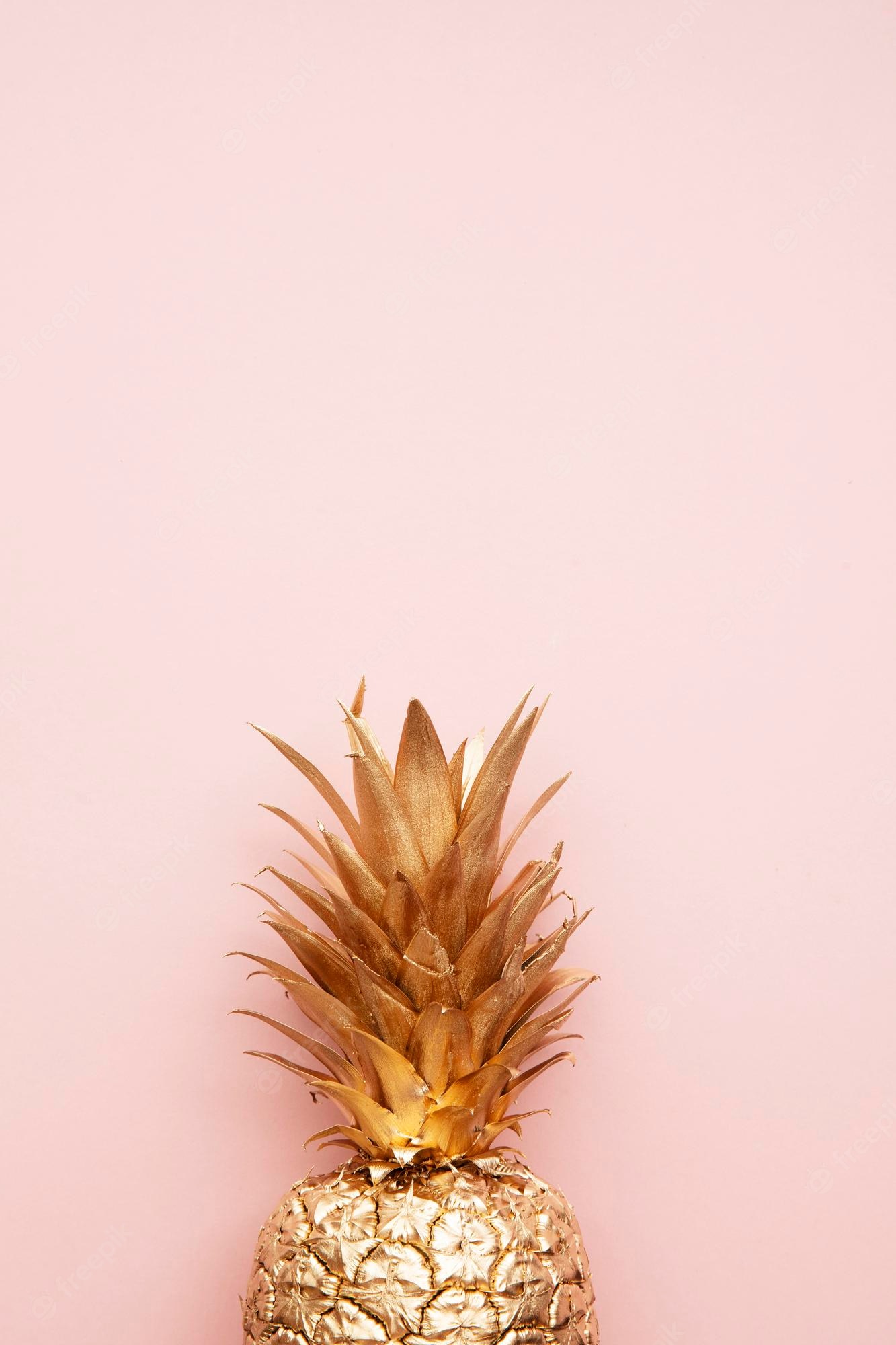 Pink Gold Pineapple Wallpapers