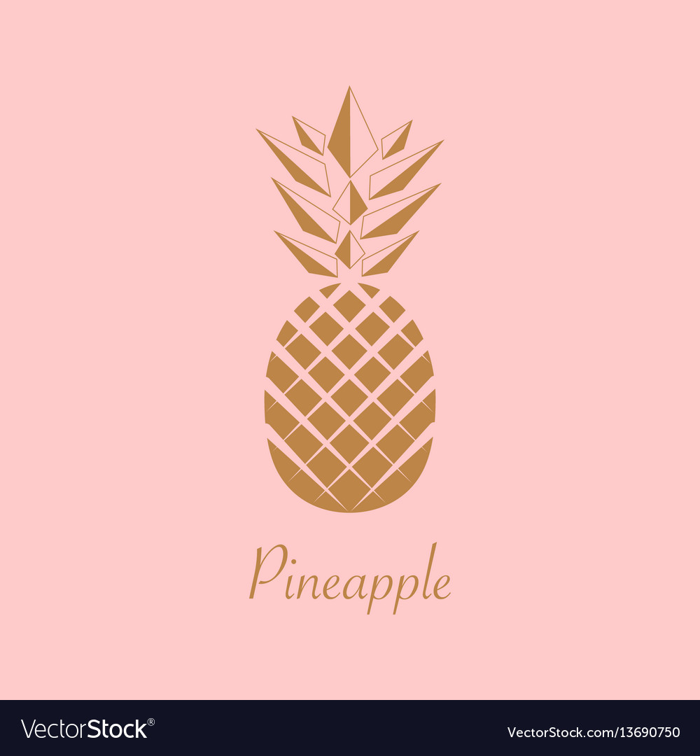 Pink Gold Pineapple Wallpapers