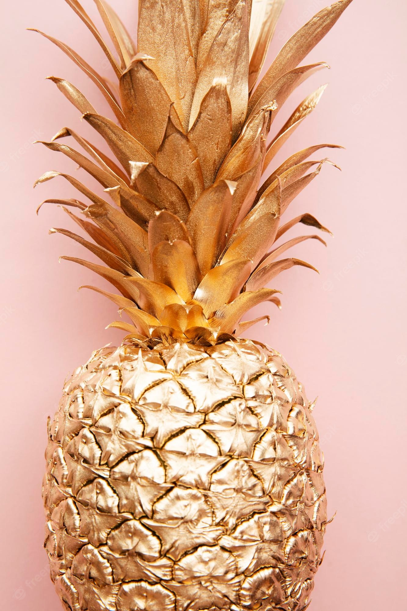 Pink Gold Pineapple Wallpapers