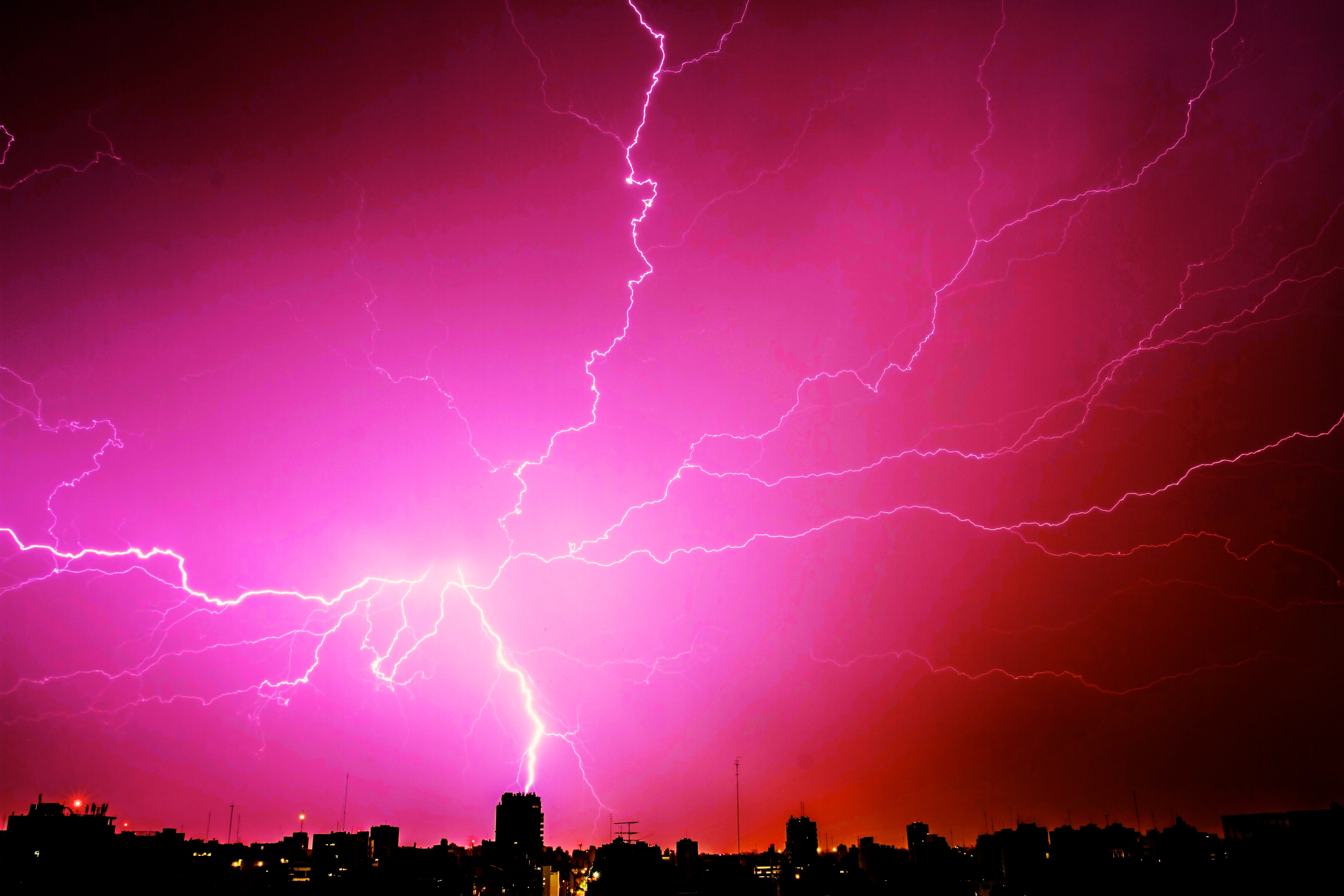 Pink Lightning Wallpapers