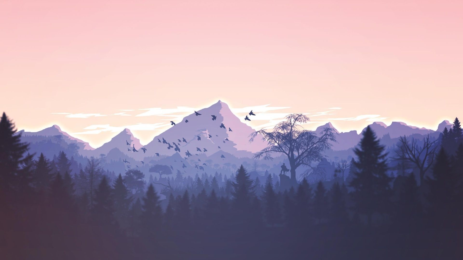 Pink Mountains Wallpapers