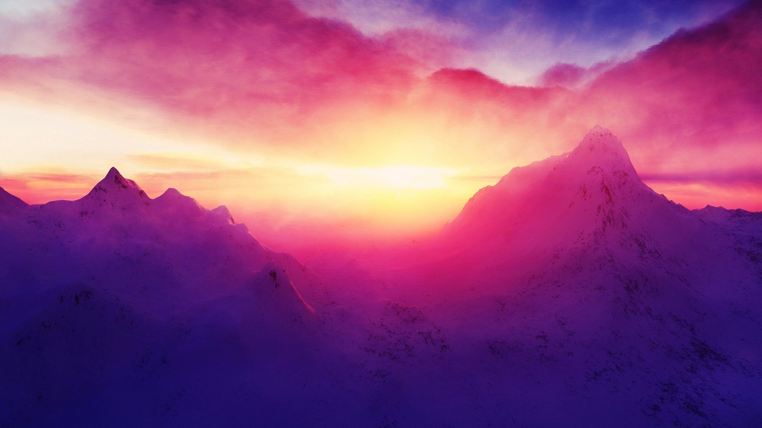 Pink Mountains Wallpapers