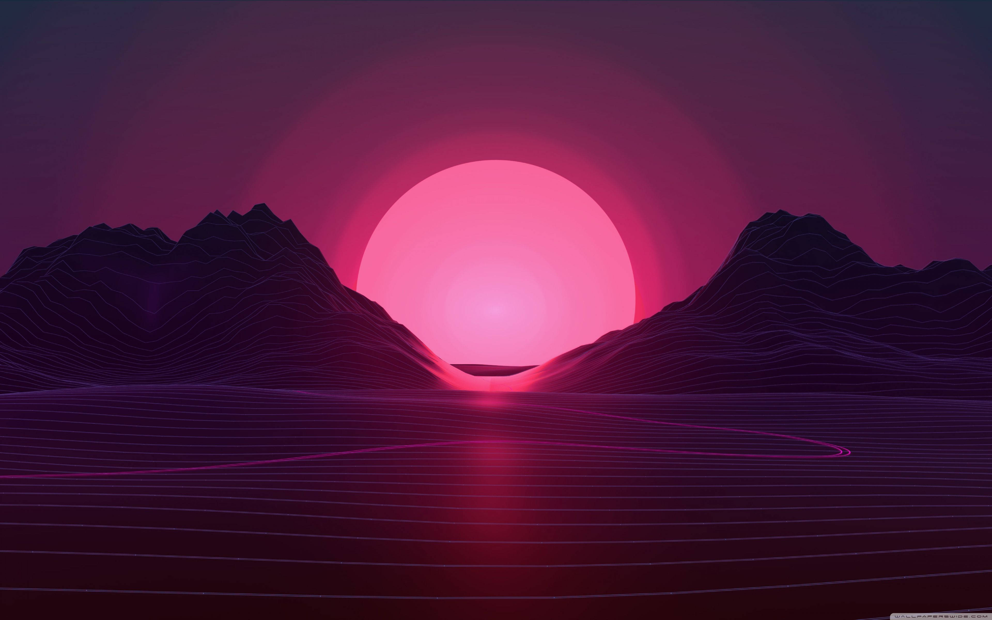 Pink Mountains Wallpapers