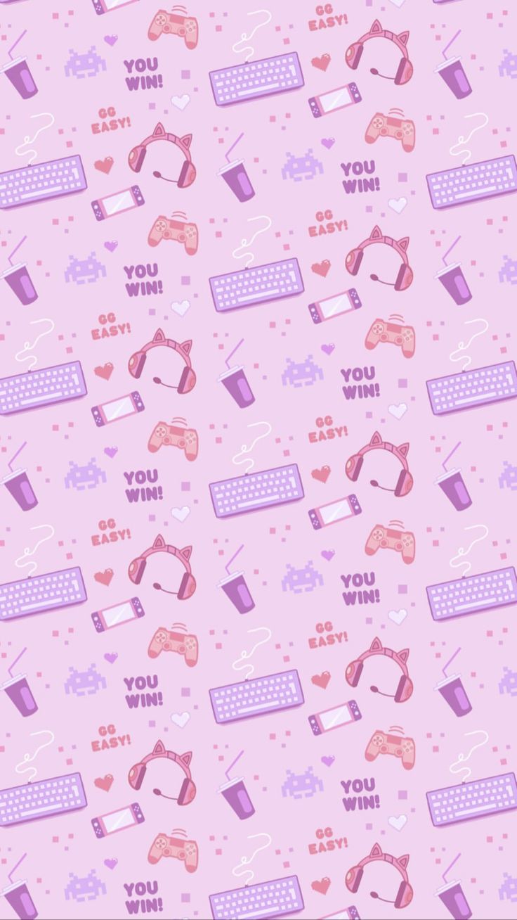 Pink Retro Gamer Girl Aesthetic Wallpapers