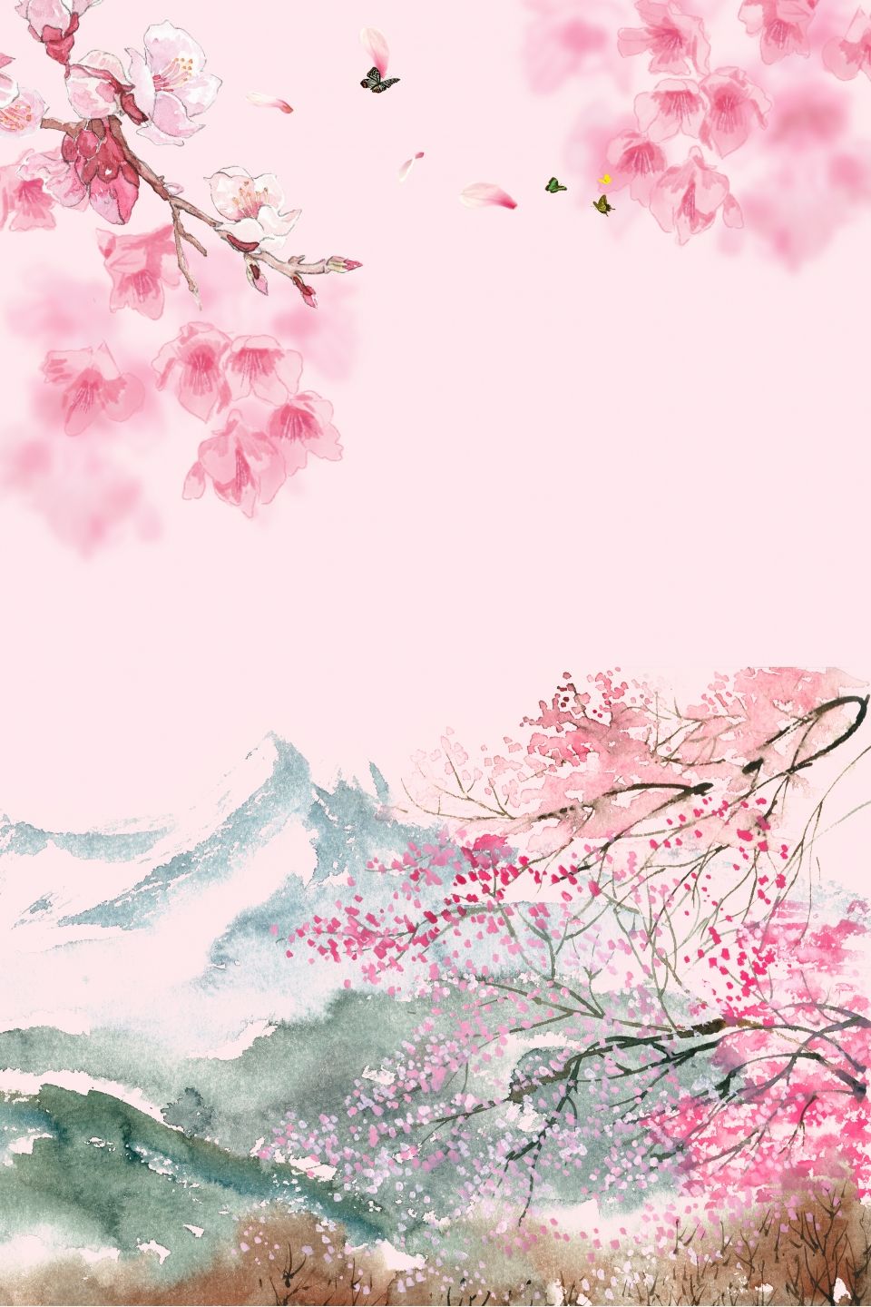 Pink Sakura Tree Anime Aesthetic Wallpapers