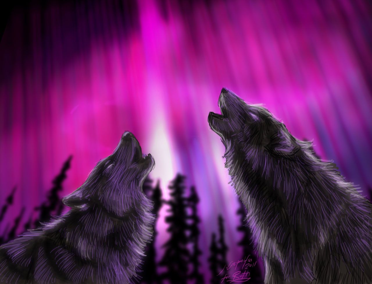 Pink Wolf Wallpapers