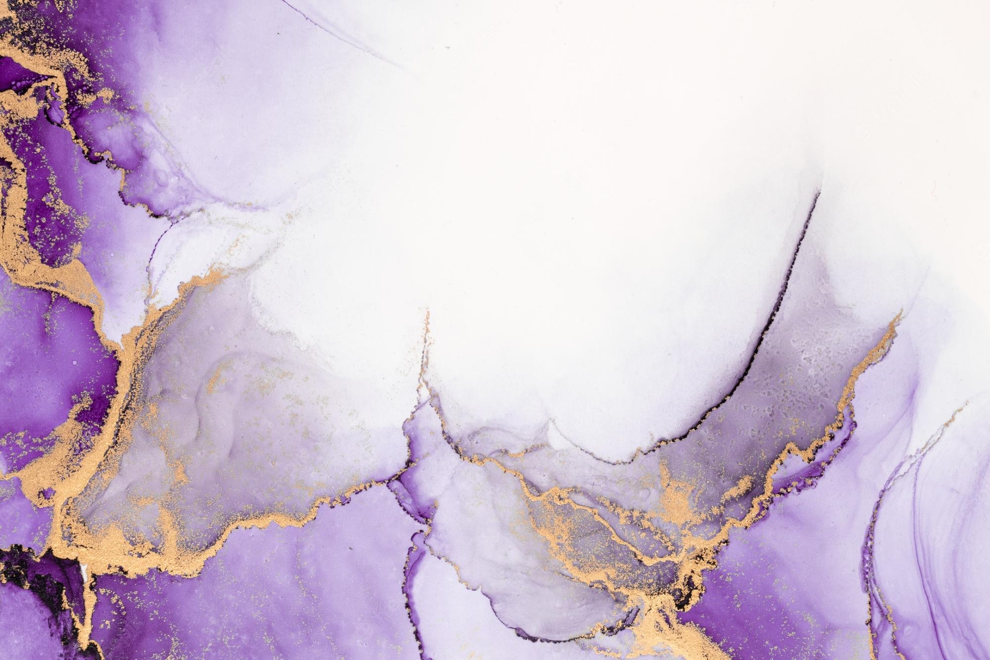 Purple And Gold Marble Background