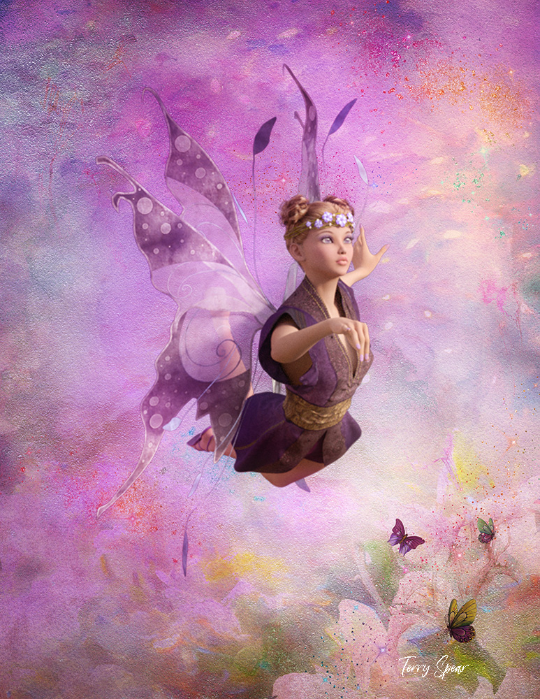 Purple Fairy Background