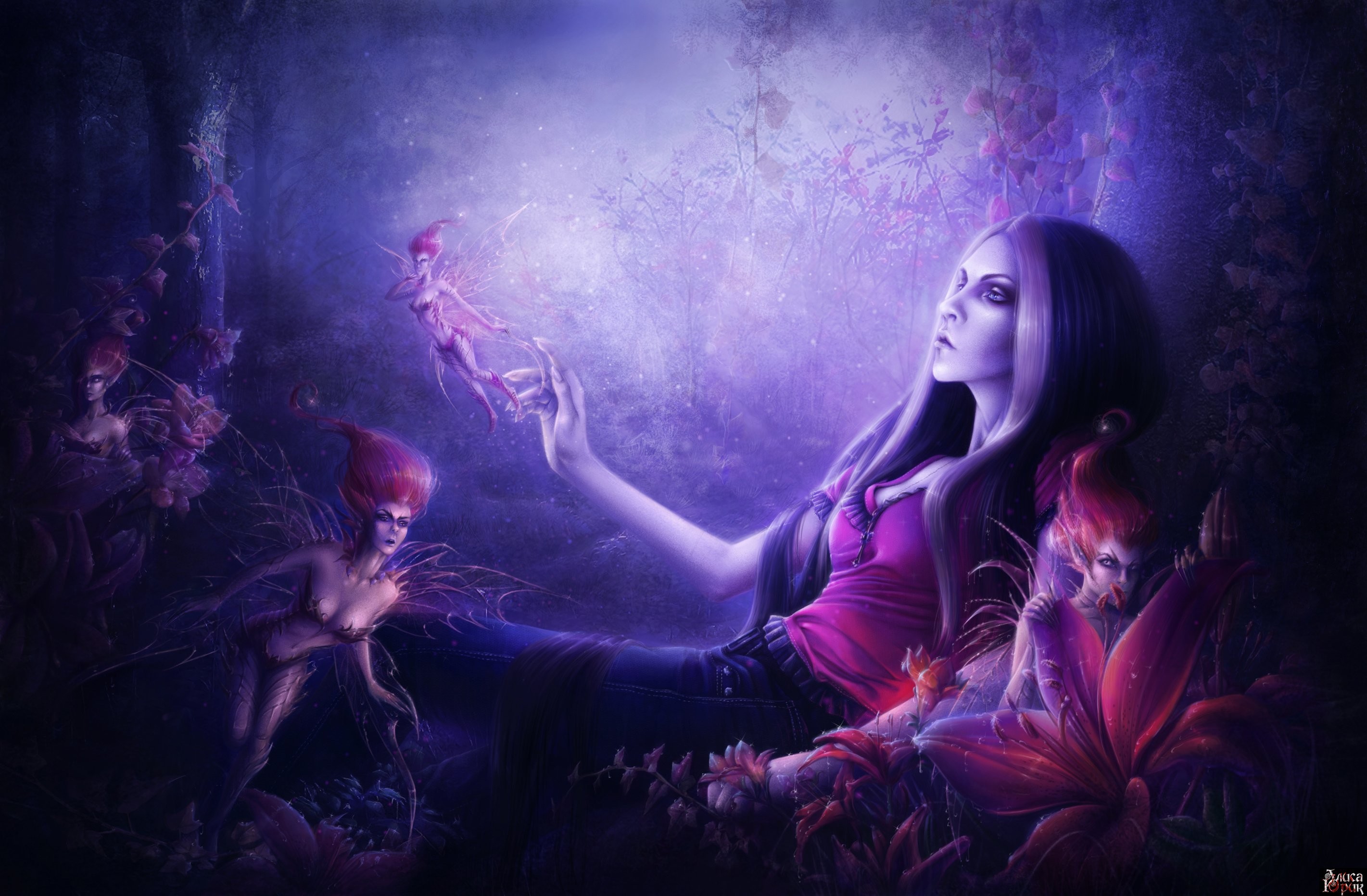 Purple Fairy Background