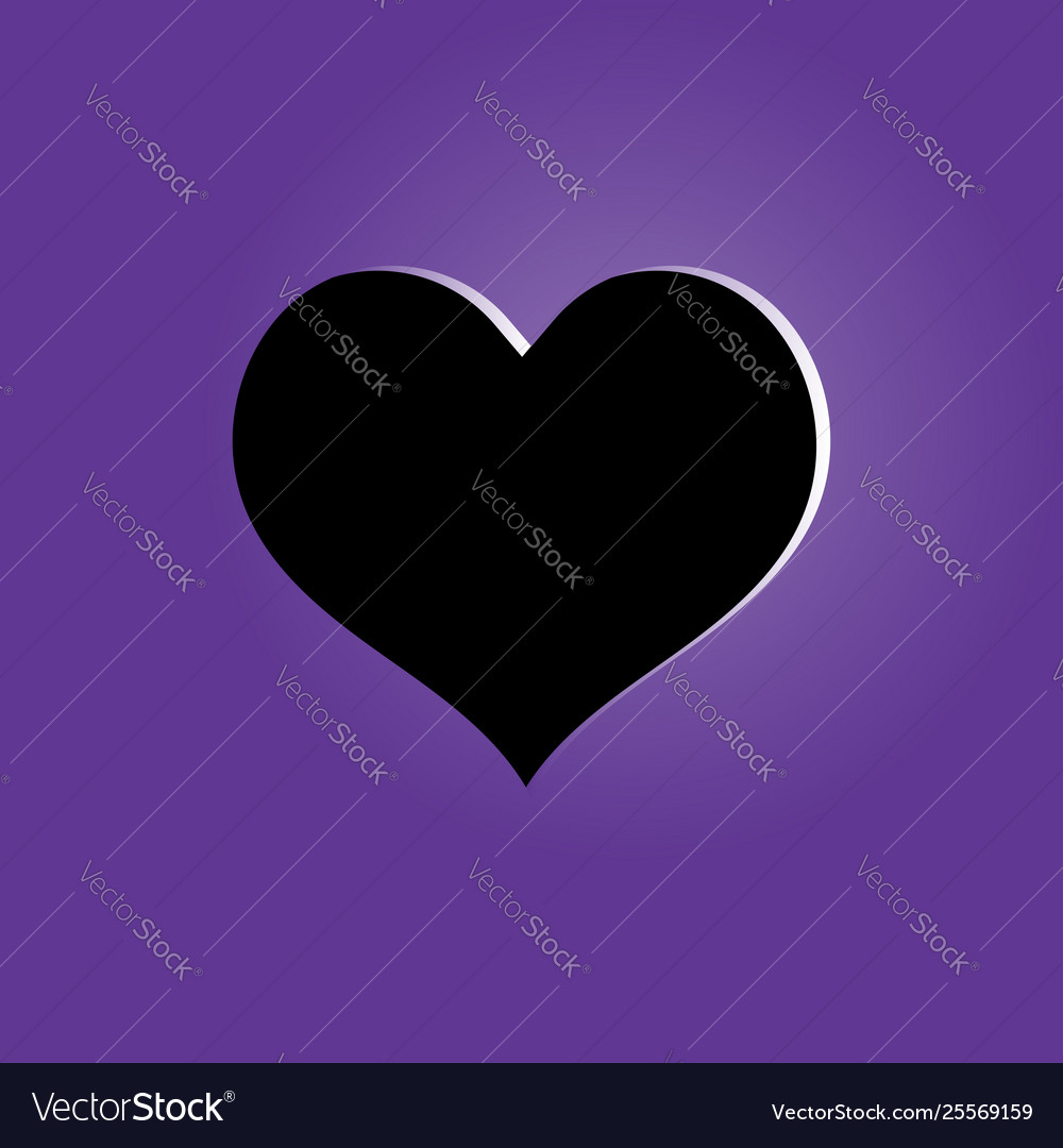 Purple Heart Black Background