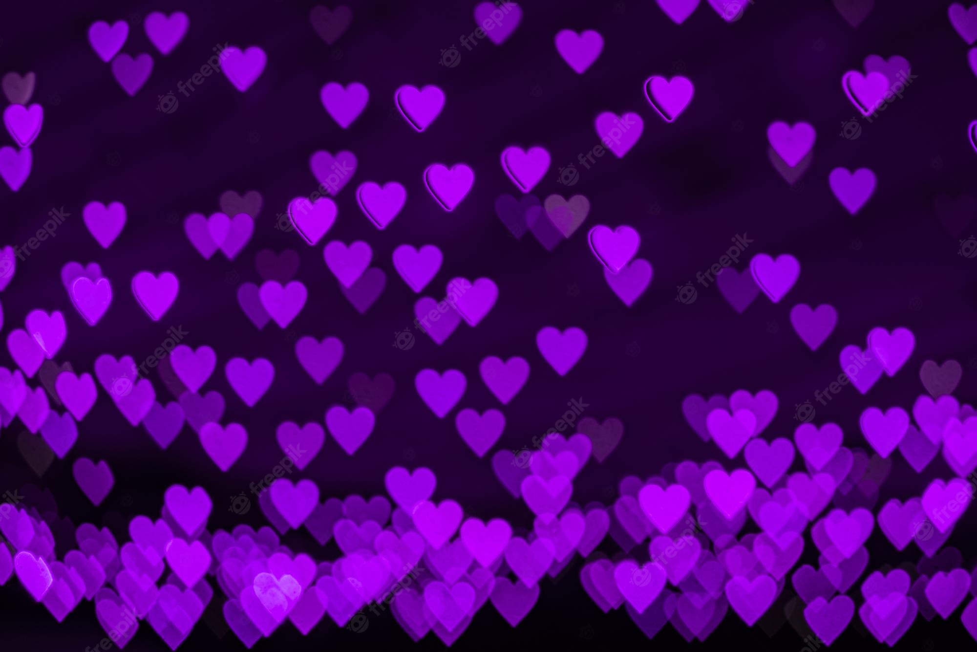 Purple Heart Black Background