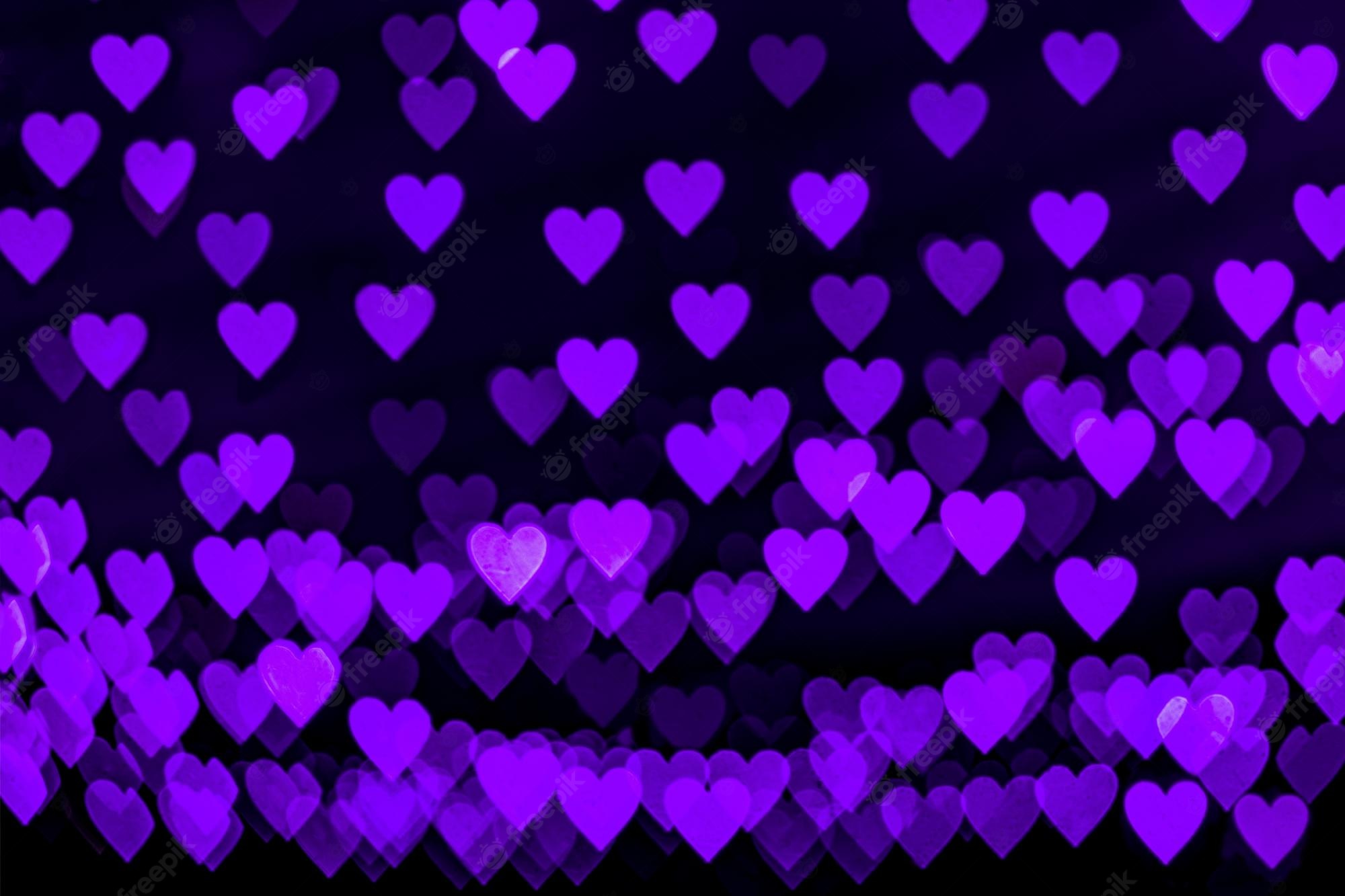 Purple Heart Black Background