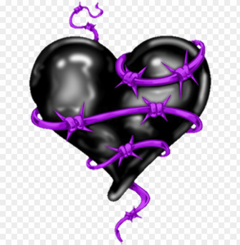 Purple Heart Black Background