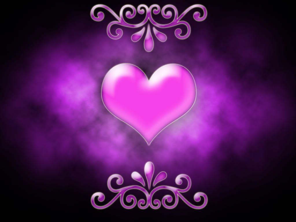 Purple Heart Black Background